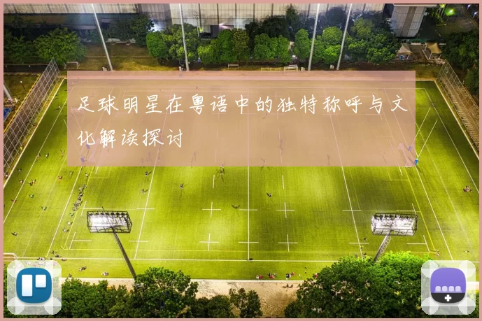 足球明星在粤语中的独特称呼与文化解读探讨